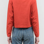 Dark Orange Red Hi'aka Long Sleeve T-Shirt by Sunray Sportswear with Ribbed Crew Neck