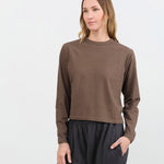 Sunray Sportswear Apparel Womens Tees Hi'aka LS T-Shirt in Turkish Coffee