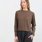 Sunray Sportswear Apparel Womens Tees Hi'aka LS T-Shirt in Turkish Coffee