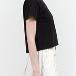 Hi'aka Short Sleeve Black Tee Shirt by Sunray Sportswear with Ribbed Collar