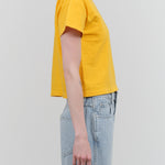 Hi'aka Short Sleeve Yellow Tee Shirt by Sunray Sportswear with Ribbed Collar