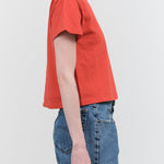 Hi'aka Short Sleeve Orange Tee Shirt by Sunray Sportswear with Ribbed Collar