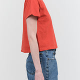 Hi'aka Short Sleeve Orange Tee Shirt by Sunray Sportswear with Ribbed Collar