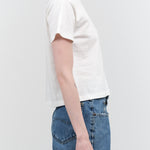 Hi'aka Short Sleeve White Tee Shirt by Sunray Sportswear with Ribbed Collar