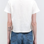 White Cropped Short Sleeve Hi'aka T-shirt by Sunray Sportswear