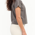 Sunray Spirit Sportswear Hi'aka Short Sleeve Japanese Cotton T-Shirt in Pigment Turkish Coffee