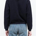 Dark Navy Blue  Long Sleeve Hina Fleece Sweatshirt by Sunray Sportswear with Ribbed Hem