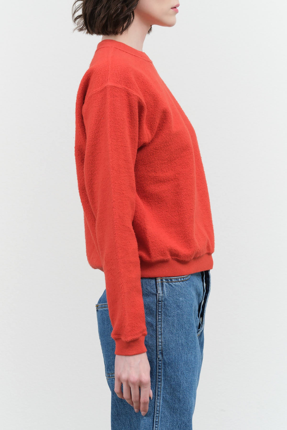 Sunray Sportswear Hina Long Sleeve Fleece Sweatshirt in Dark Orange