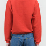 Red Orange Long Sleeve Hina Fleece Sweatshirt by Sunray Sportswear with Ribbed Hem