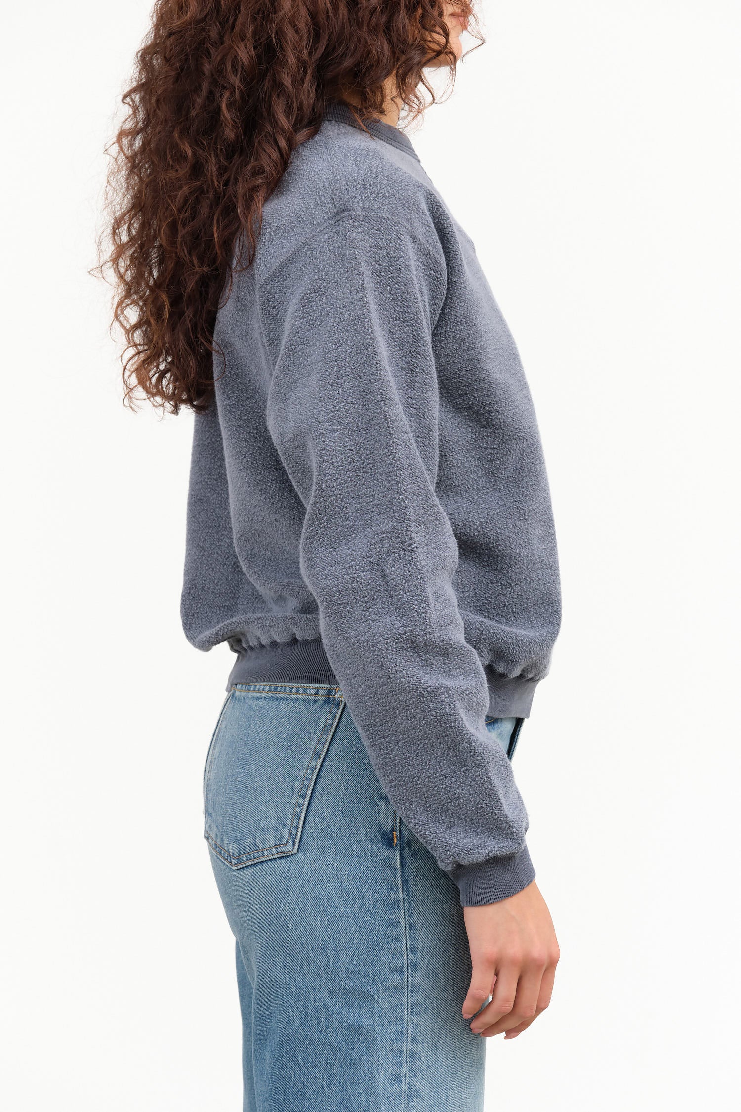 Sunray Sportswear Long Sleeve Fleece Hina Sweatshirt in Pigment Blue Graphite