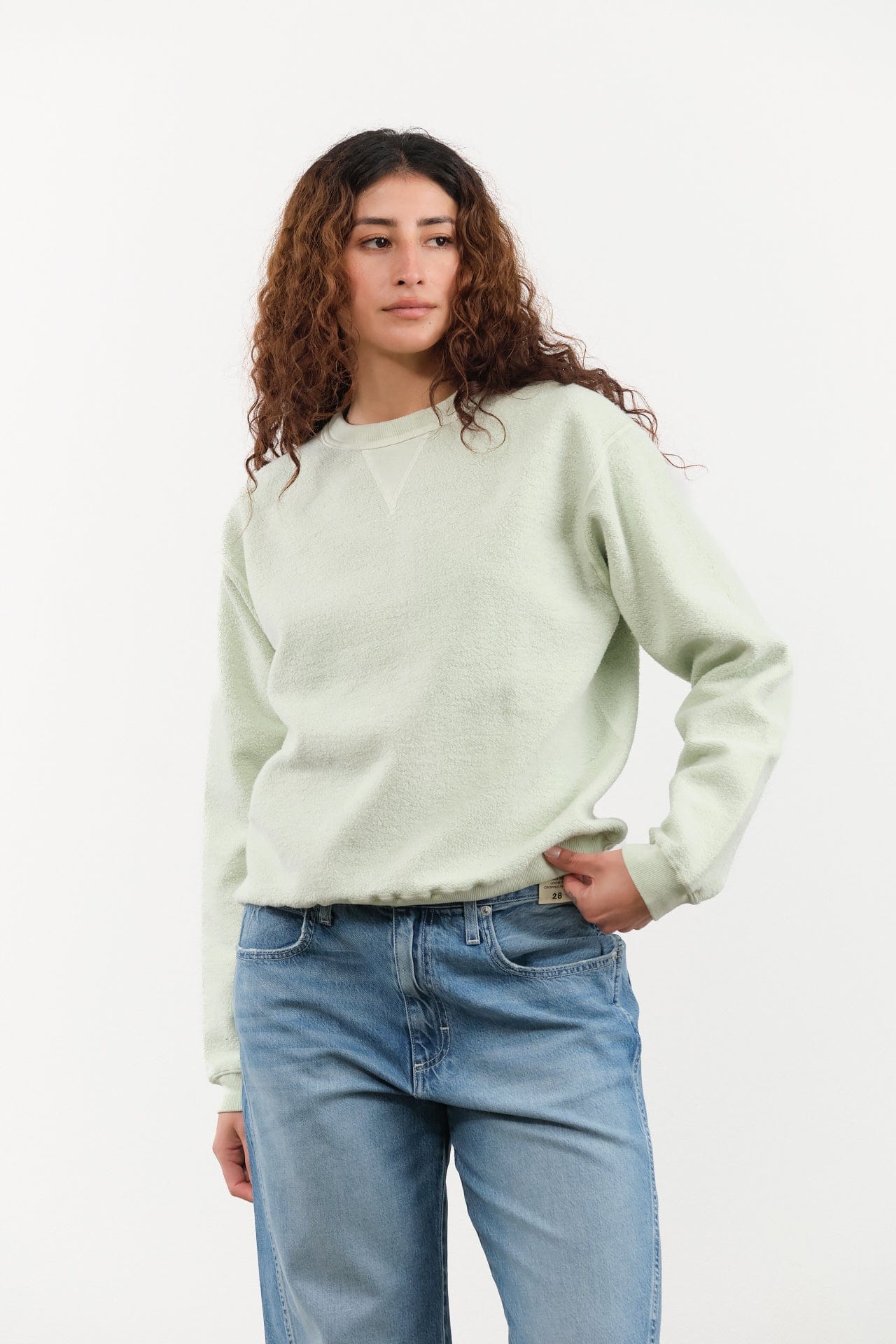 Sunray Sportswear Apparel Womens Lounge Hina Sweatshirt in Pigment Sea Foam Pigment Sea Foam / 1