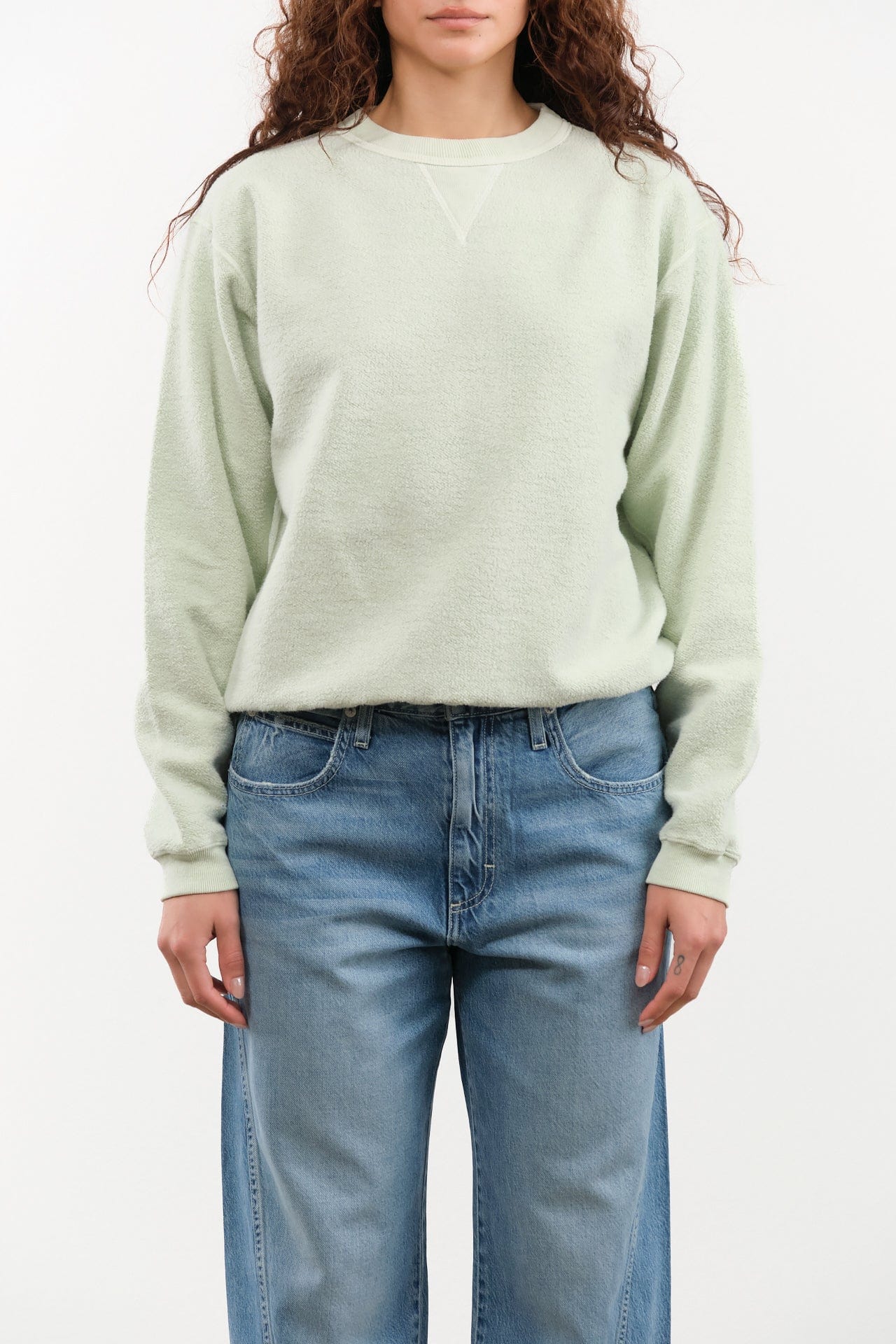 Sunray Sportswear Apparel Womens Lounge Hina Sweatshirt in Pigment Sea Foam