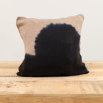 Suzusan Home Pillows Boushi Somewake Shibori Cashmere Knit Cushion in Black Black/Light Coffee / 18" X 18"