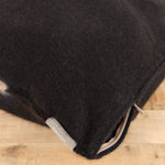 Suzusan Home Pillows Boushi Somewake Shibori Cashmere Knit Cushion in Black Black/Light Coffee / 18" X 18"