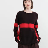 Suzusan Apparel Womens Sweaters Cashmere Seamless Pullover Long in Black Black / Medium