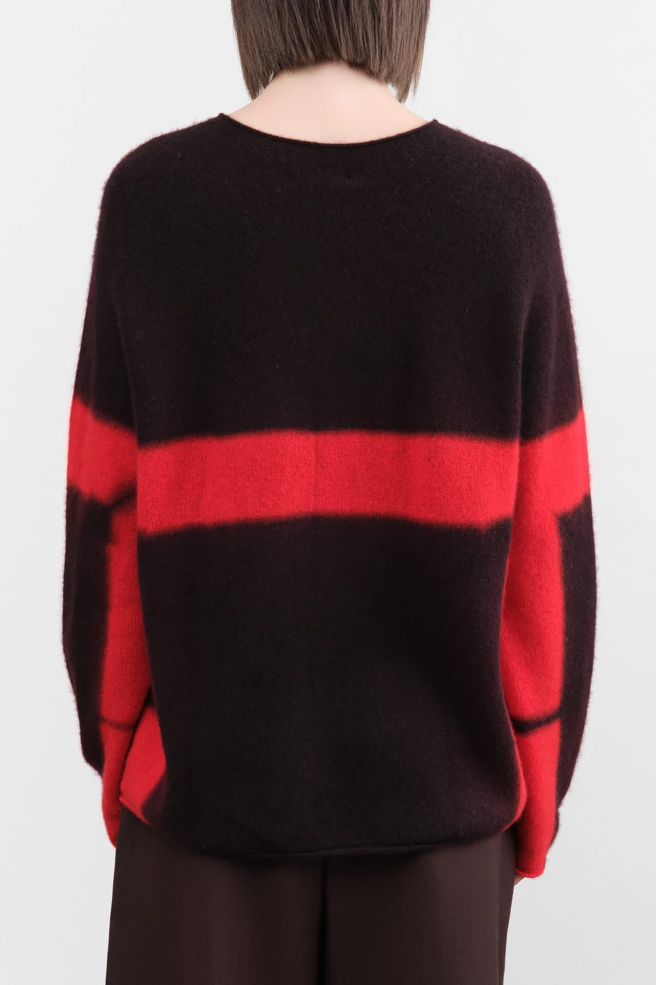 Suzusan Apparel Womens Sweaters Cashmere Seamless Pullover Long in Black Black / Medium