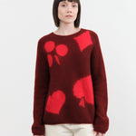 Suzusan Apparel Womens Sweaters Cashmere Seamless Pullover Long in Bordeaux Bordeaux / Medium
