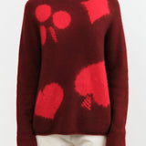 Suzusan Apparel Womens Sweaters Cashmere Seamless Pullover Long in Bordeaux Bordeaux / Medium