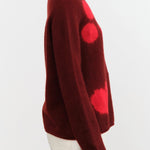 Suzusan Apparel Womens Sweaters Cashmere Seamless Pullover Long in Bordeaux Bordeaux / Medium