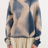 Suzusan Apparel Womens Sweaters Cashmere Seamless Pullover Short in Dark Blue