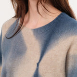Suzusan Apparel Womens Sweaters Cashmere Seamless Pullover Short in Dark Blue