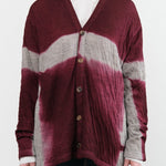 Suzusan Apparel Womens Sweaters Dual Layer Wool Cotton Cardigan Dark Purple / Medium