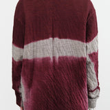 Suzusan Apparel Womens Sweaters Dual Layer Wool Cotton Cardigan Dark Purple / Medium