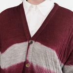 Suzusan Apparel Womens Sweaters Dual Layer Wool Cotton Cardigan Dark Purple / Medium