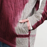 Suzusan Apparel Womens Sweaters Dual Layer Wool Cotton Cardigan Dark Purple / Medium