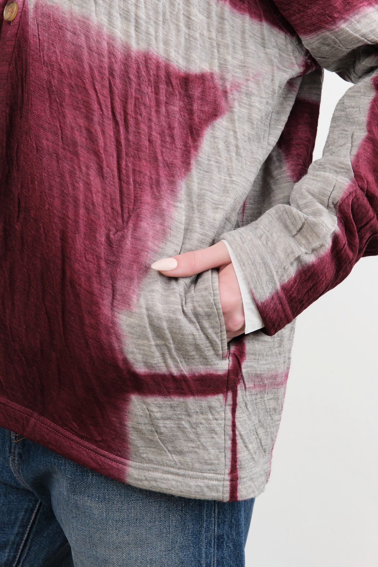Suzusan Apparel Womens Sweaters Dual Layer Wool Cotton Cardigan Dark Purple / Medium