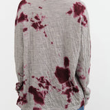 Suzusan Apparel Womens Blouses Dual Layer Wool Cotton Long Sleeve Shirt Dark Purple / Medium
