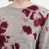Suzusan Apparel Womens Blouses Dual Layer Wool Cotton Long Sleeve Shirt Dark Purple / Medium