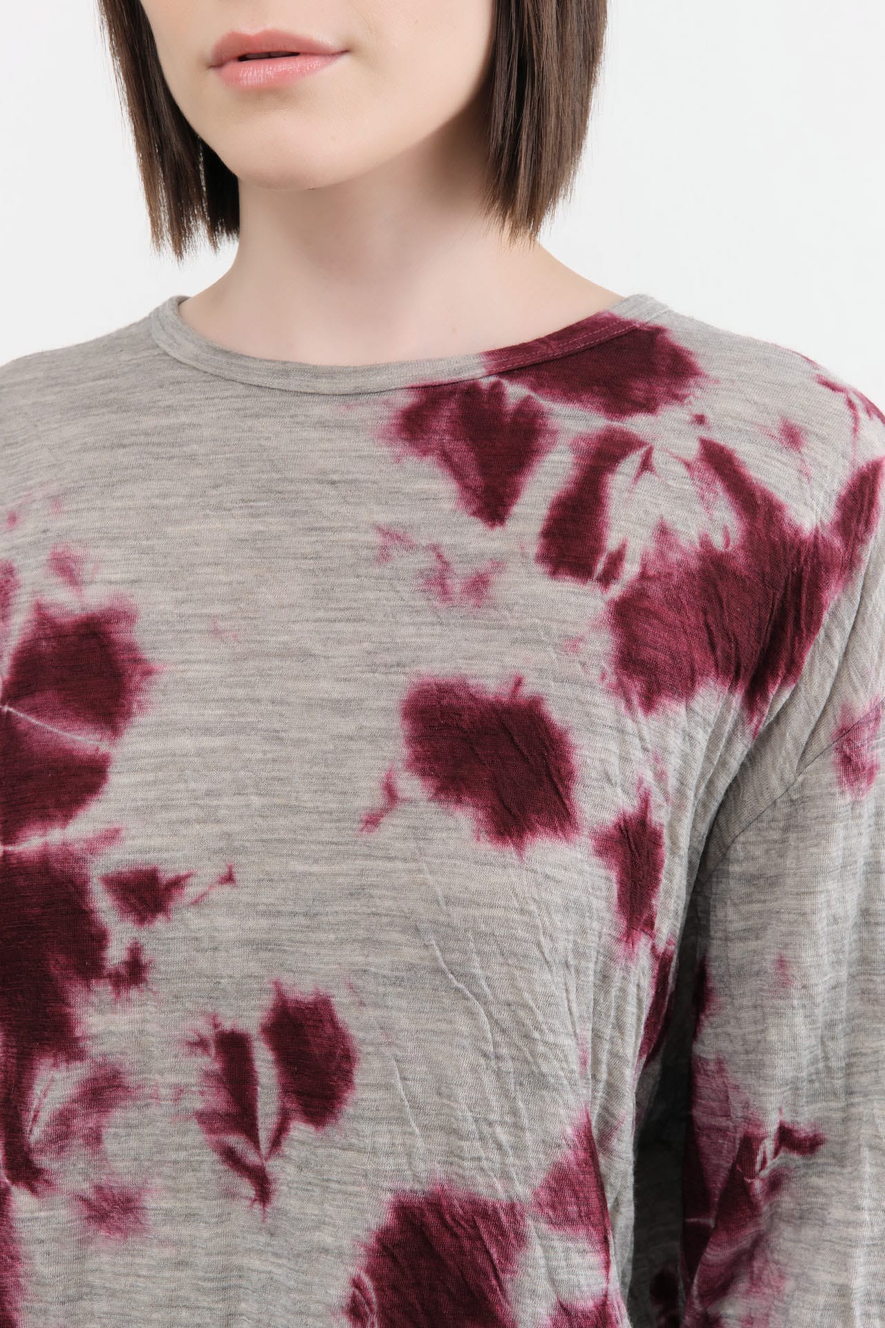 Suzusan Apparel Womens Blouses Dual Layer Wool Cotton Long Sleeve Shirt Dark Purple / Medium