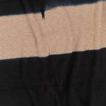 Suzusan Home Throws Itajime Shibori Cashmere Knit Throw in Black Black/Light Coffee / 79" L X 55" W