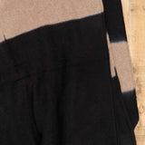Suzusan Home Throws Itajime Shibori Cashmere Knit Throw in Black Black/Light Coffee / 79" L X 55" W