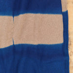 Suzusan Home Throws Itajime Shibori Cashmere Knit Throw in Dark Blue Dark Blue/Light Coffee / 79" L X 55" W