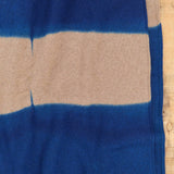 Suzusan Home Throws Itajime Shibori Cashmere Knit Throw in Dark Blue Dark Blue/Light Coffee / 79" L X 55" W
