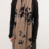 Suzusan Accessories Scarves Madara Shibori Cashmere Knit Shawl in Black Black/Light Coffee / One Size