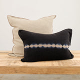 Suzusan Home Pillows Nuisuji Shibori Cashmere Knit Cushion in Black Black/Light Coffee / 16" X 24"