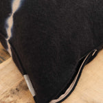 Suzusan Home Pillows Nuisuji Shibori Cashmere Knit Cushion in Black Black/Light Coffee / 16" X 24"