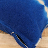 Suzusan Home Pillows Nuisuji Shibori Cashmere Knit Cushion in Dark Blue Dark Blue/Light Coffee / 16" X 24"