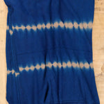 Suzusan Home Throws Nuisuji Shibori Cashmere Knit Throw in Dark Blue Dark Blue/Light Coffee / 79" L X 55" W