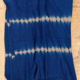 Suzusan Home Throws Nuisuji Shibori Cashmere Knit Throw in Dark Blue Dark Blue/Light Coffee / 79" L X 55" W