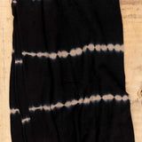 Suzusan Home Throws Nuisuji Shibori Cashmere Knit Throw in Black Black/Light Coffee / 79" L X 55" W