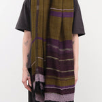 Tamaki Niime Accessories Scarves Big Roots Shawl in Aubergine Aubergine / One Size