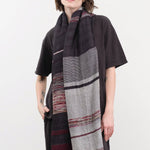 Tamaki Niime Accessories Scarves Small Roots Shawl in Blackberry Blackberry / One Size