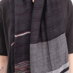 Tamaki Niime Accessories Scarves Small Roots Shawl in Blackberry Blackberry / One Size
