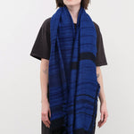 Tamaki Niime Accessories Scarves Big Roots Shawl in Cobalt Cobalt / One Size