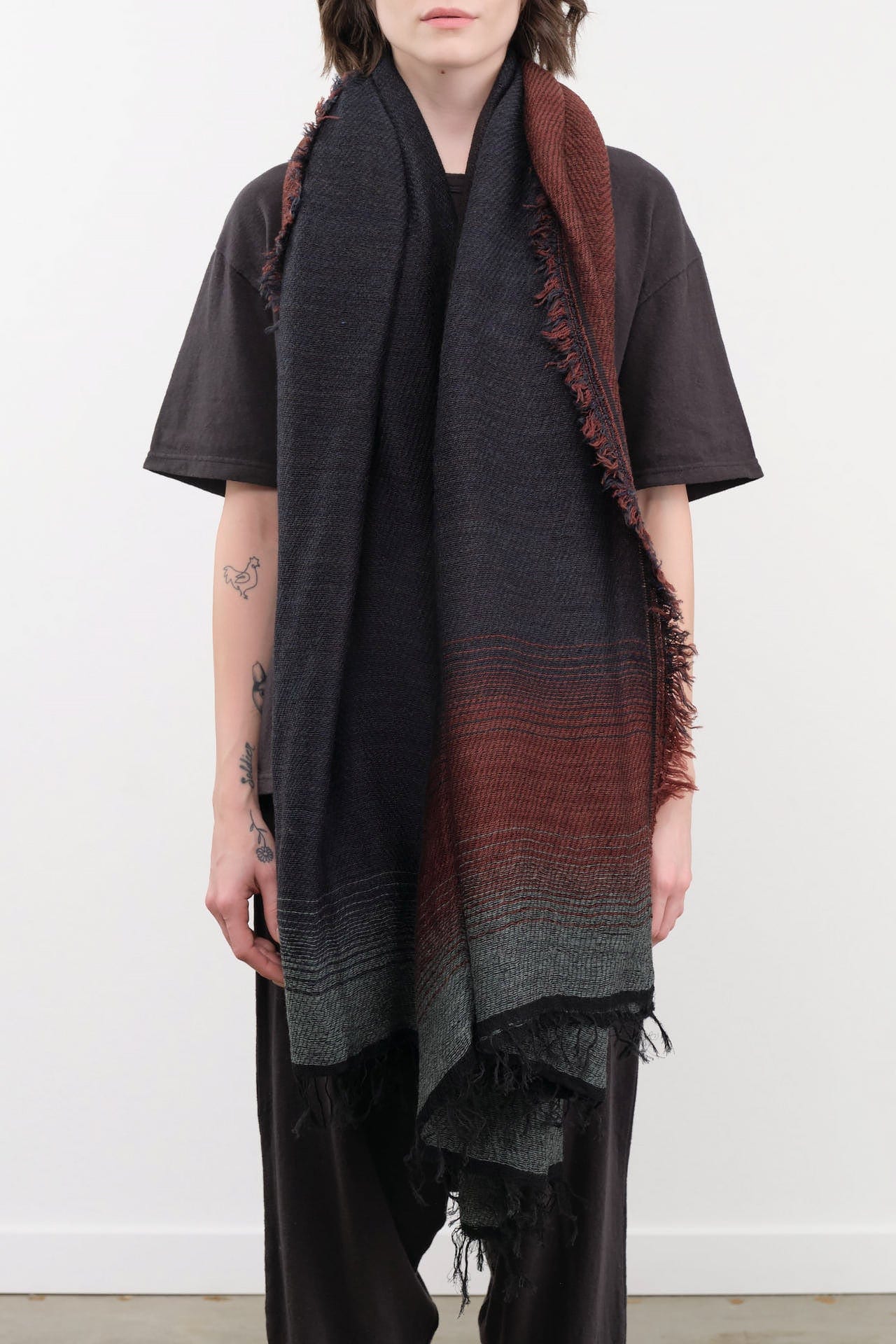 Tamaki Niime Accessories Scarves Big Roots Shawl in Dusk Dusk / One Size