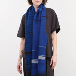 Tamaki Niime Accessories Scarves Small Roots Shawl in Lapiz Lapiz / One Size